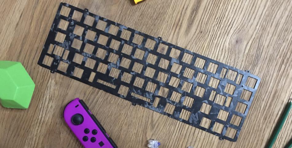 KBD67mkII Hotswap: Forged Carbon Fiber Plate